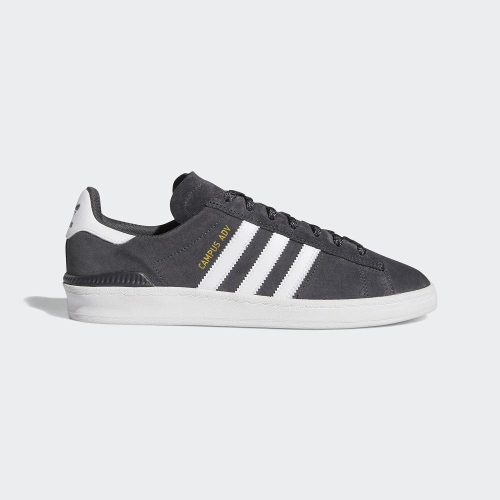 Adidas Men's Campus ADV Skate Shoes Grey/White/Gold Metal Ireland EF8475